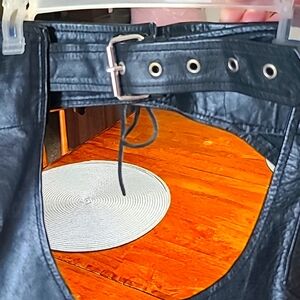 Harley-Davidson Genuine Leather Black Chaps Size XS